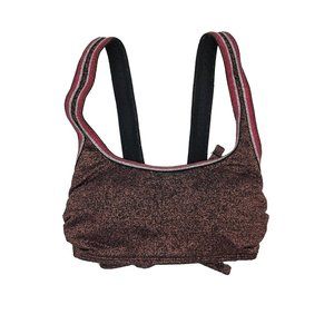 Xhilaration Juniors Textured Metallic Bikini Top